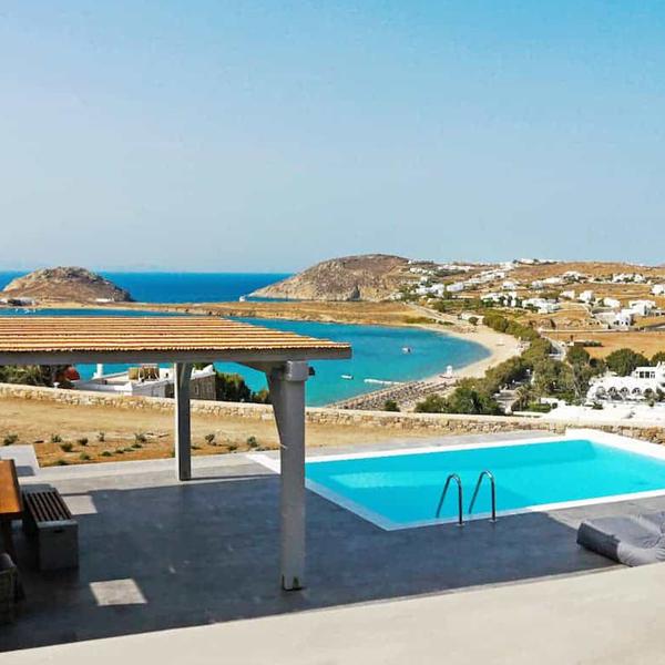 Ferienhaus mykonos Luxusvilla mieten griechenland privater pool meerblick sandstrand finest greek villas avalia