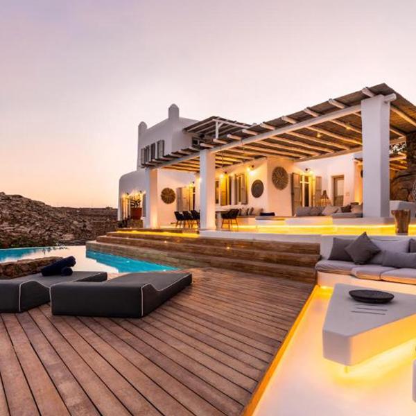 Ferienhaus mykonos Luxusvilla mieten griechenland privat pool meerblick sandstrand finest greek villas